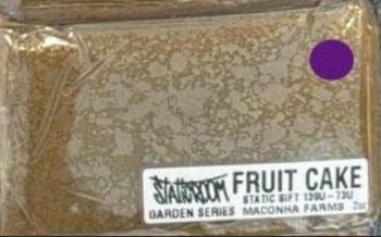 Fruit Cake static sift showing refined trichome heads